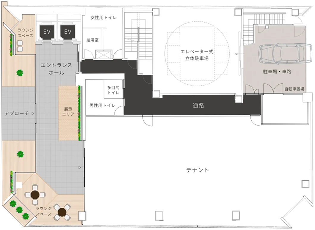エントランスホールの見取り図